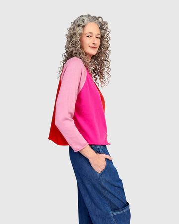 Alembika | Seashell Cardigan | Magenta