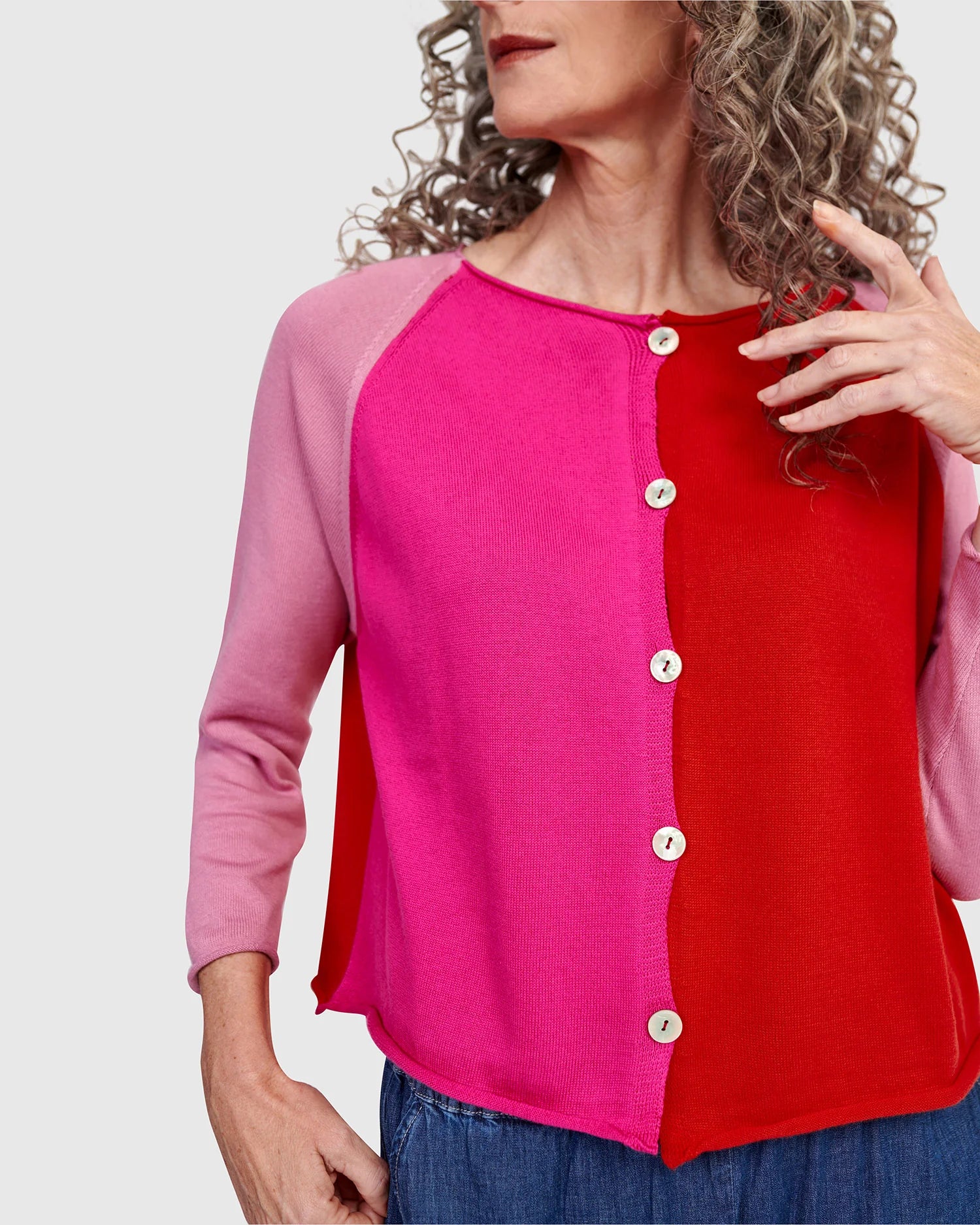 Alembika | Seashell Cardigan | Magenta