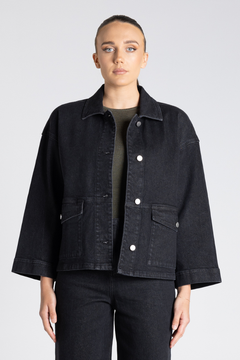 Two T's | Denim Jacket | Black Denim