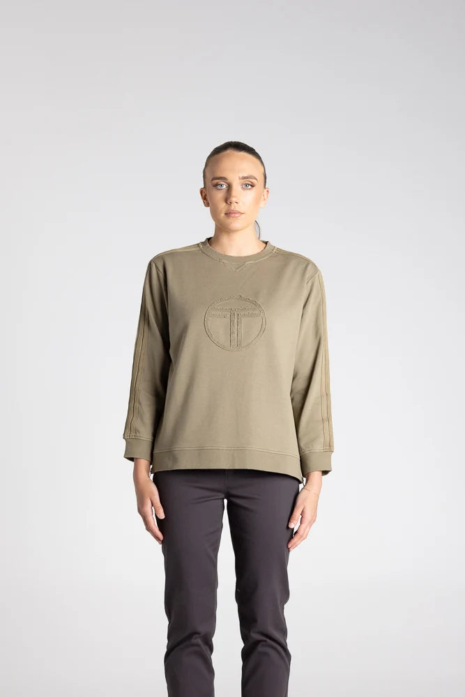 Two T's | Dropped Shoulder Sweater | Khaki