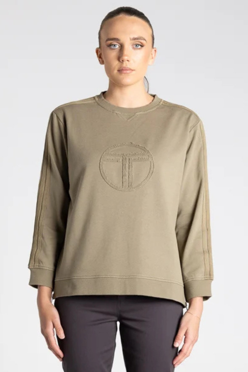 Two T's | Dropped Shoulder Sweater | Khaki
