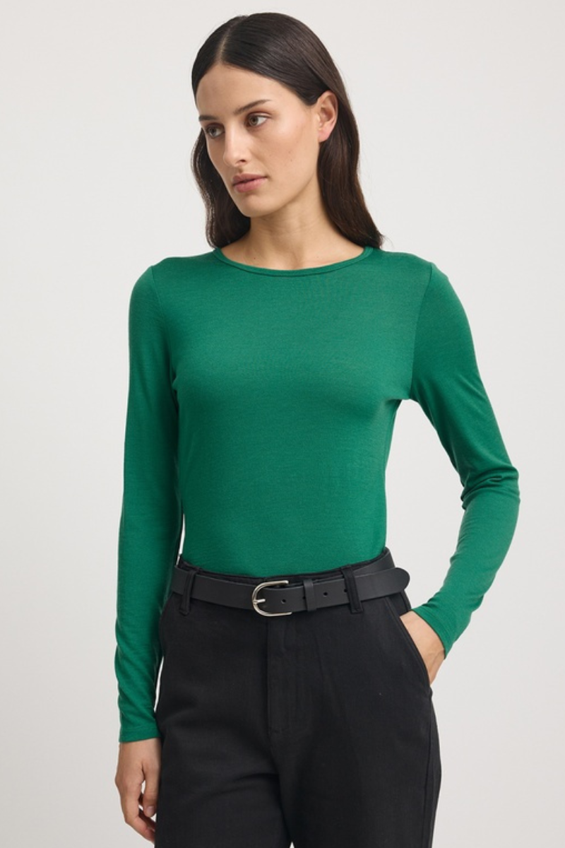 Toorallie | Crew Merino Tee | Lush Green