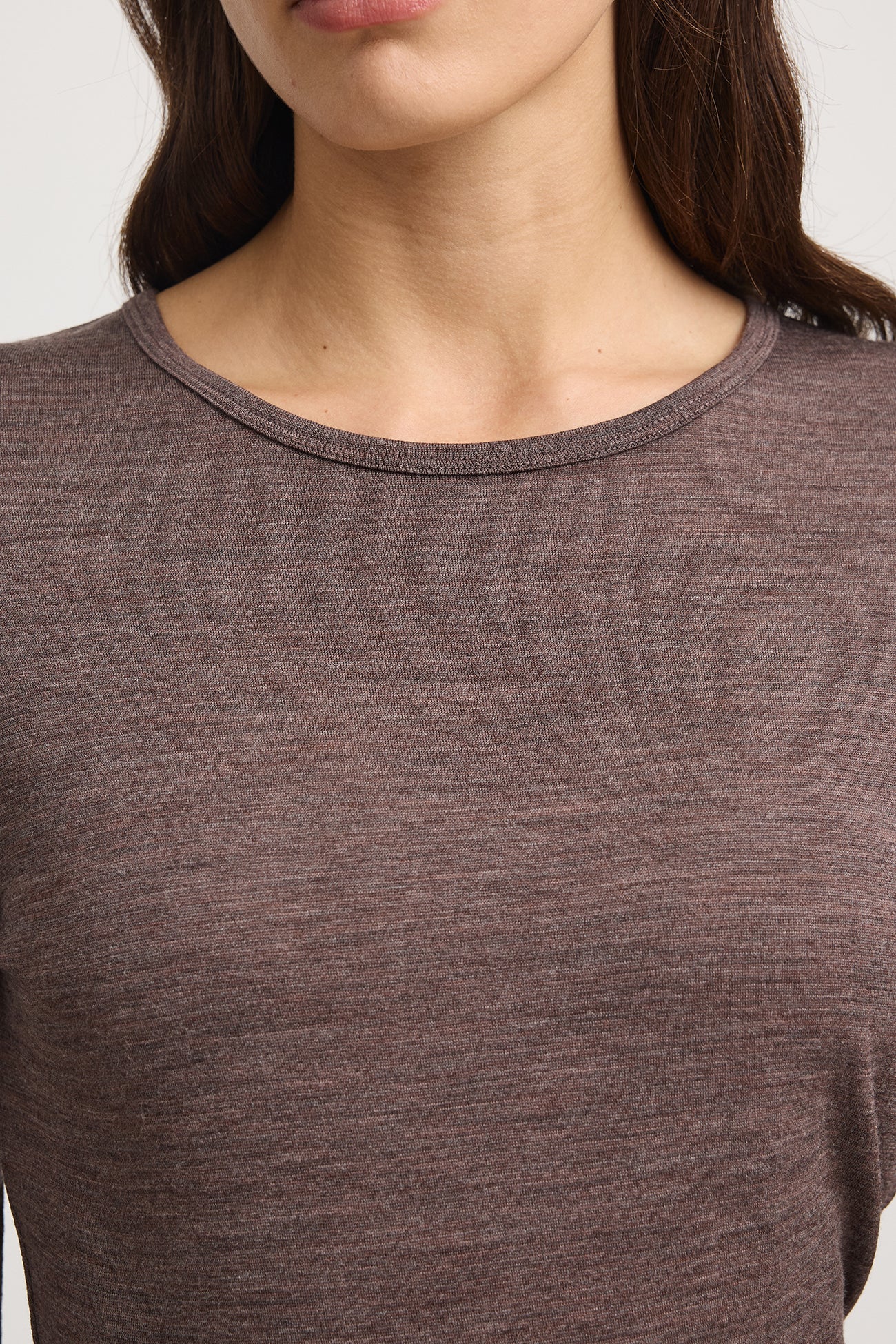 Toorallie | Crew Merino Tee | Mocha