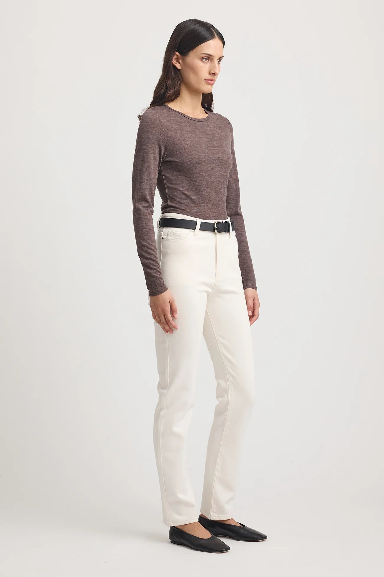 Toorallie | Crew Merino Tee | Mocha