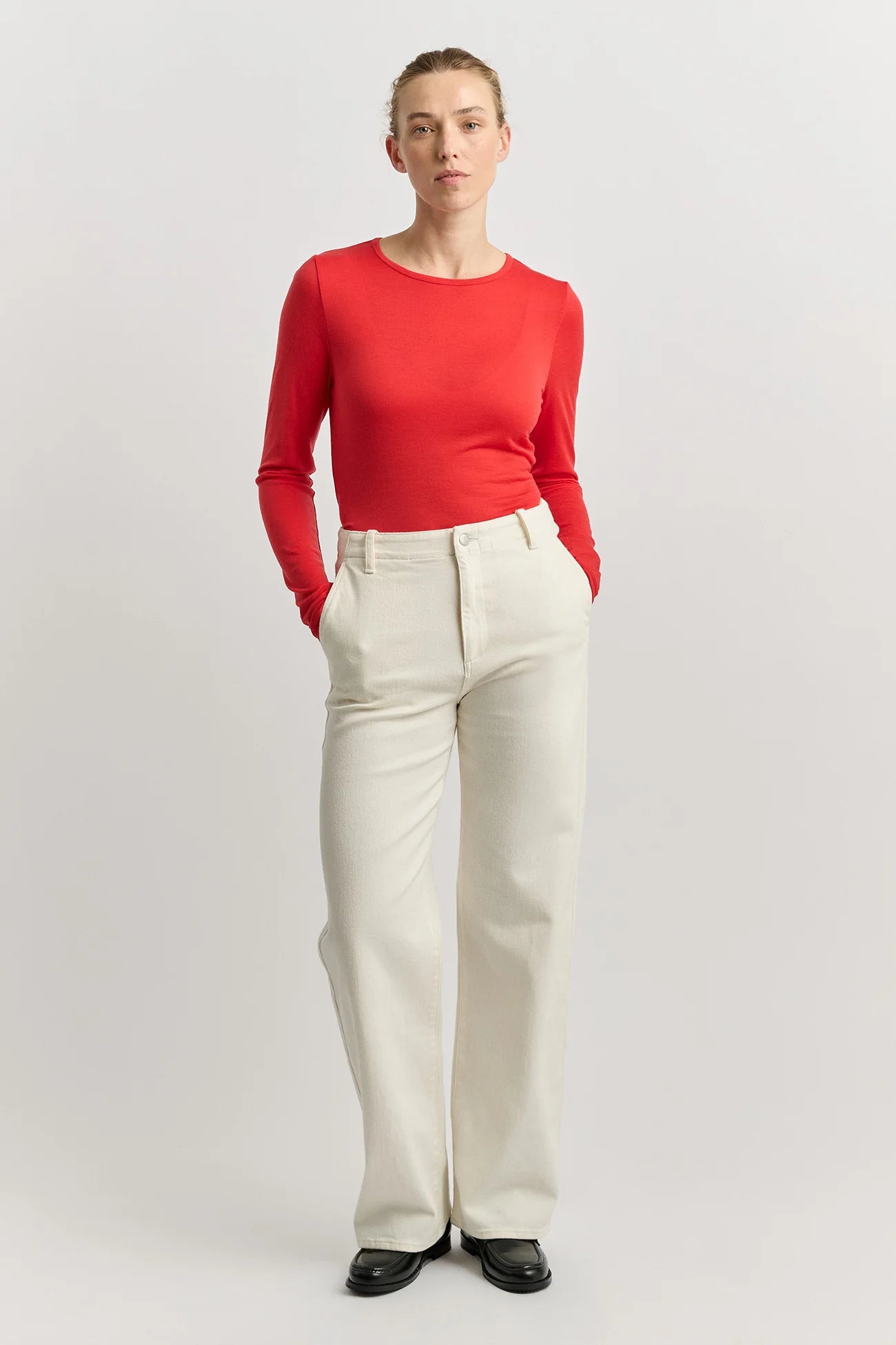 Toorallie | Crew Merino Tee | Poppy