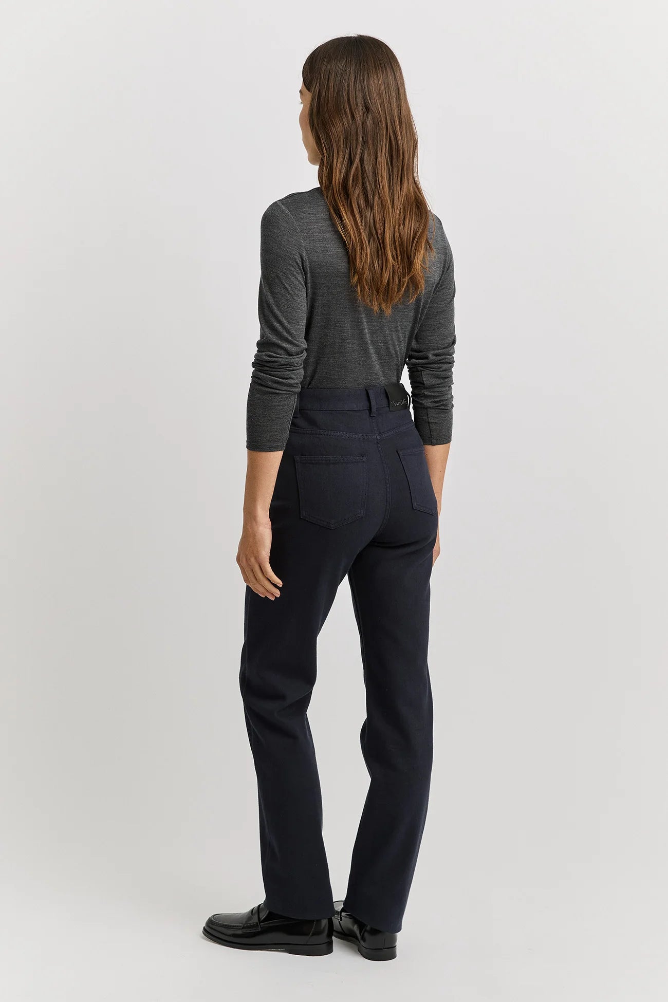 Toorallie | Turtle Neck Merino Tee | Charchoal