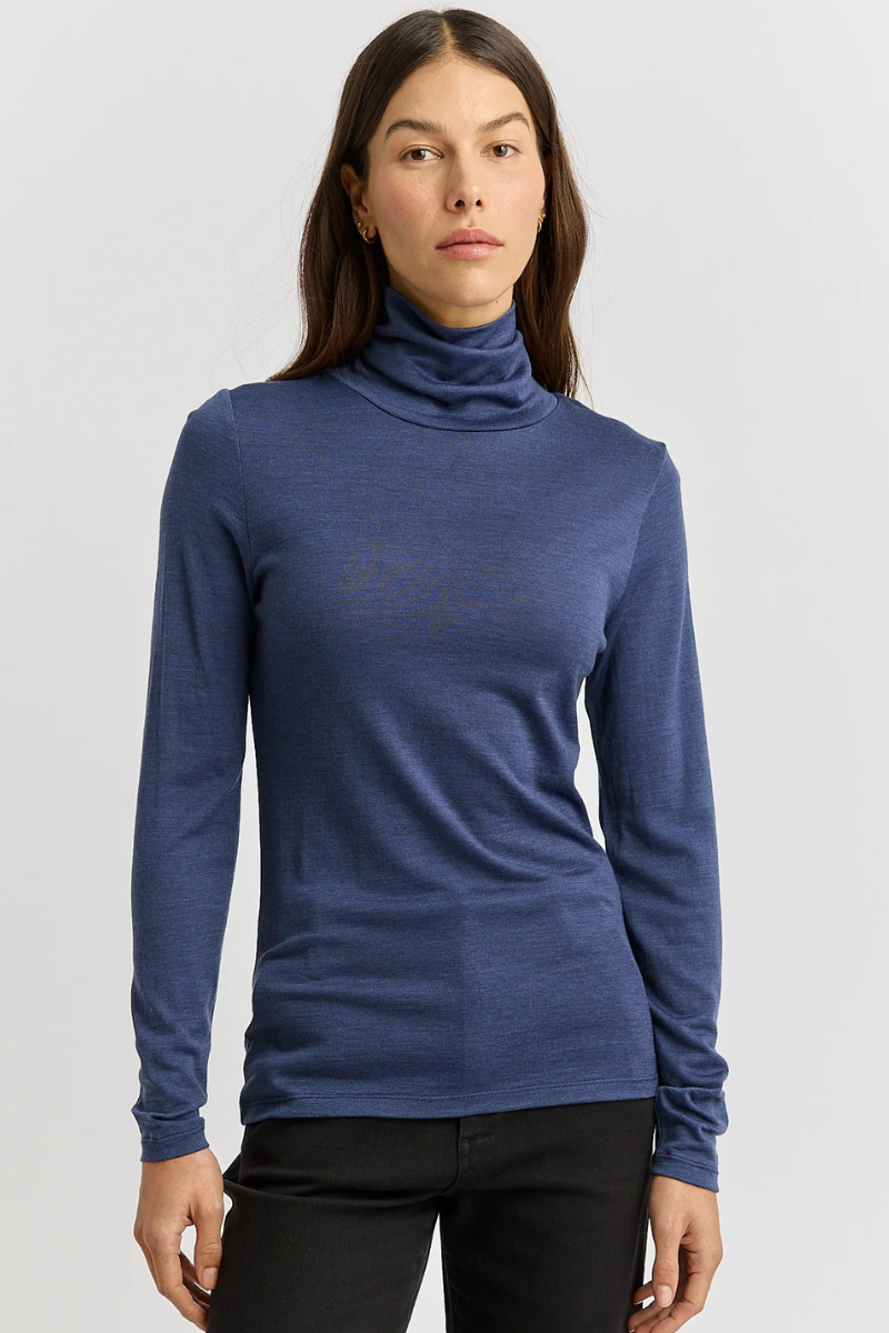 Toorallie | Turtle Neck Merino Tee | Galaxy
