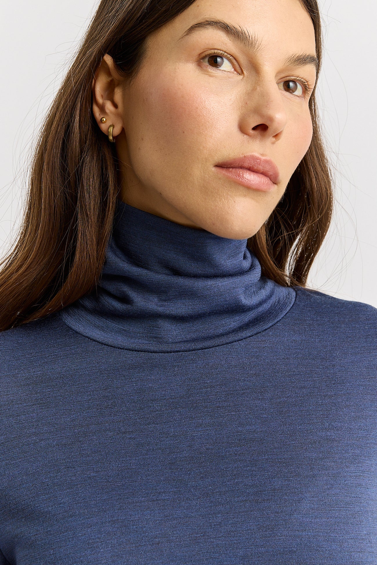 Toorallie | Turtle Neck Merino Tee | Galaxy