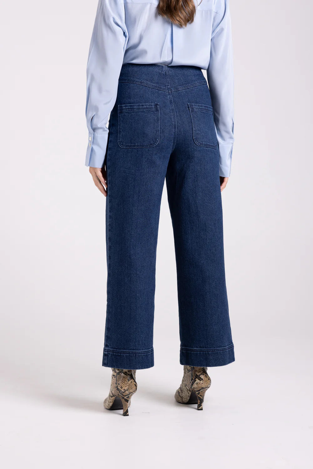 Two T's | 7/8 Denim Wide Leg Pant