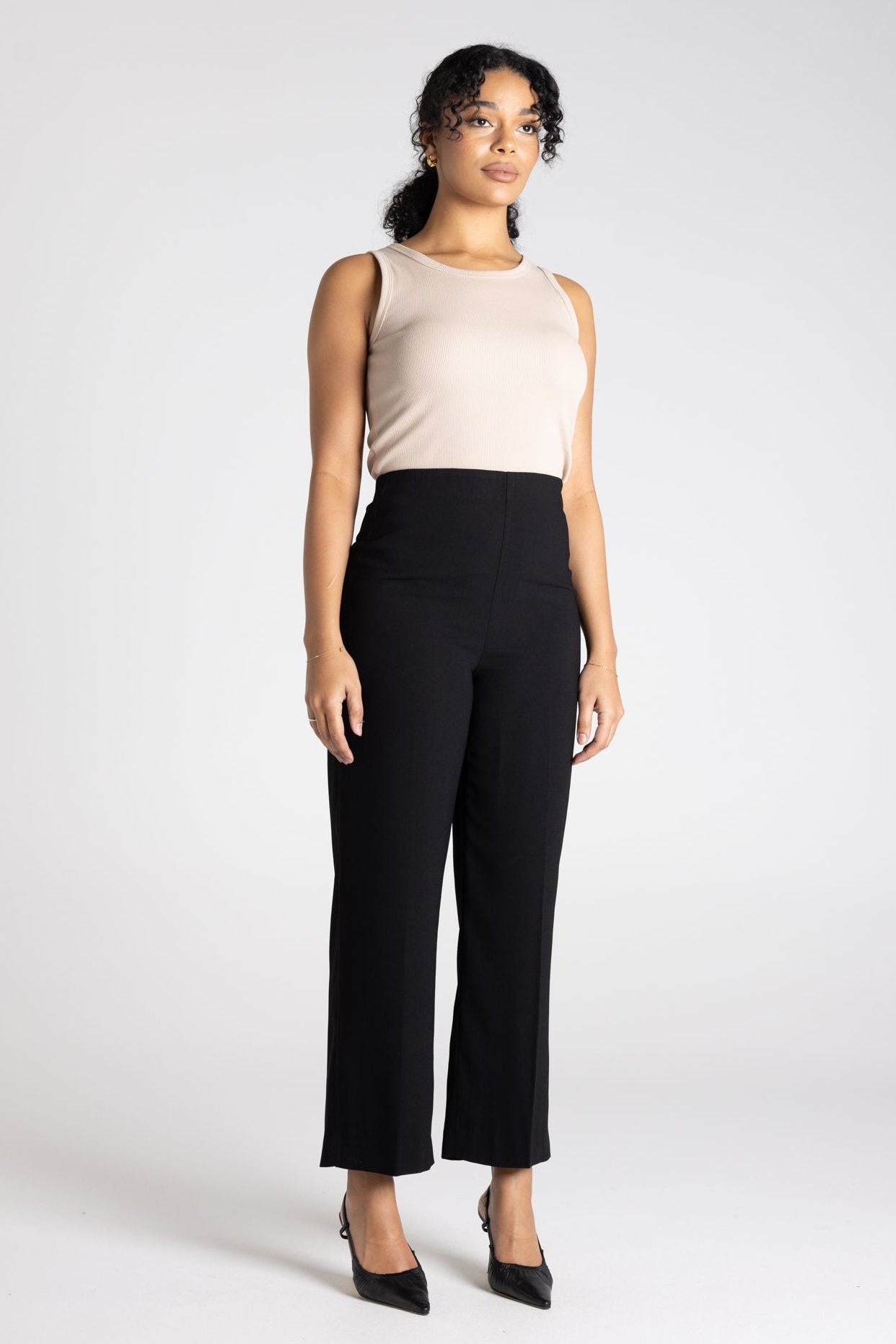 Two T's | 7/8 Cullote Pant | Black