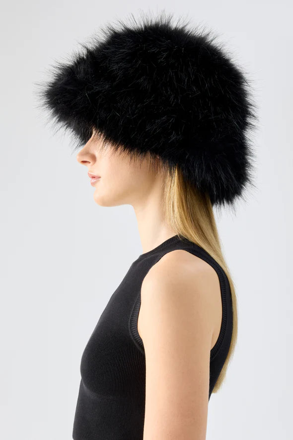 Unreal Fur | Lush Yeoman Hat | Black