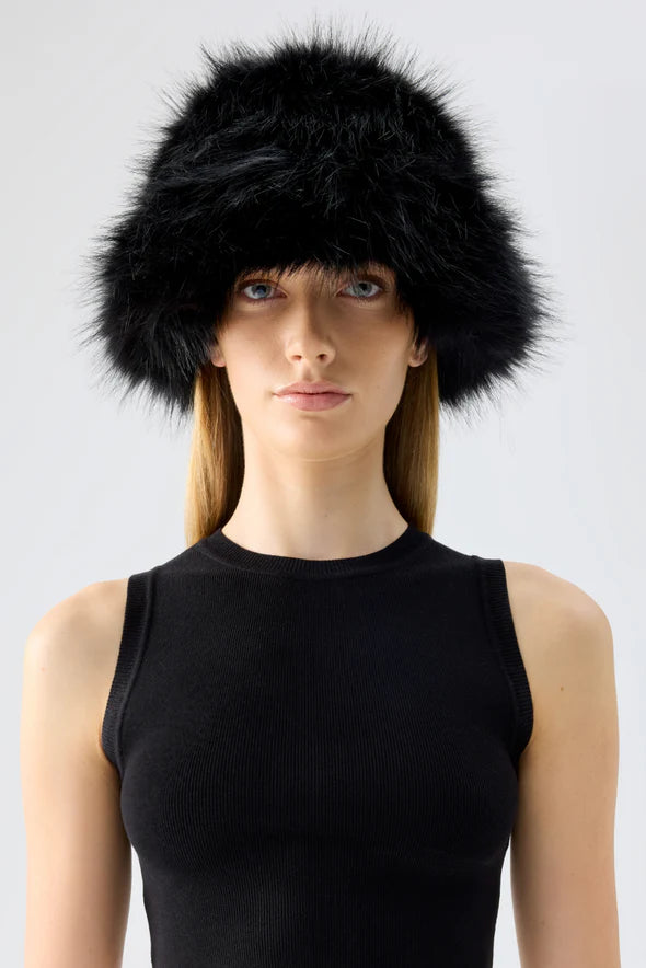 Unreal Fur | Lush Yeoman Hat | Black