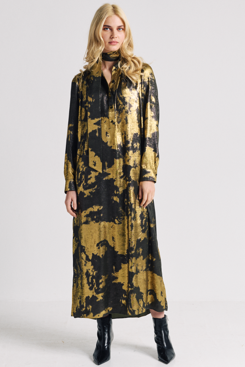 Valérie Khalfon | Raba Dress | Khaki/Gold