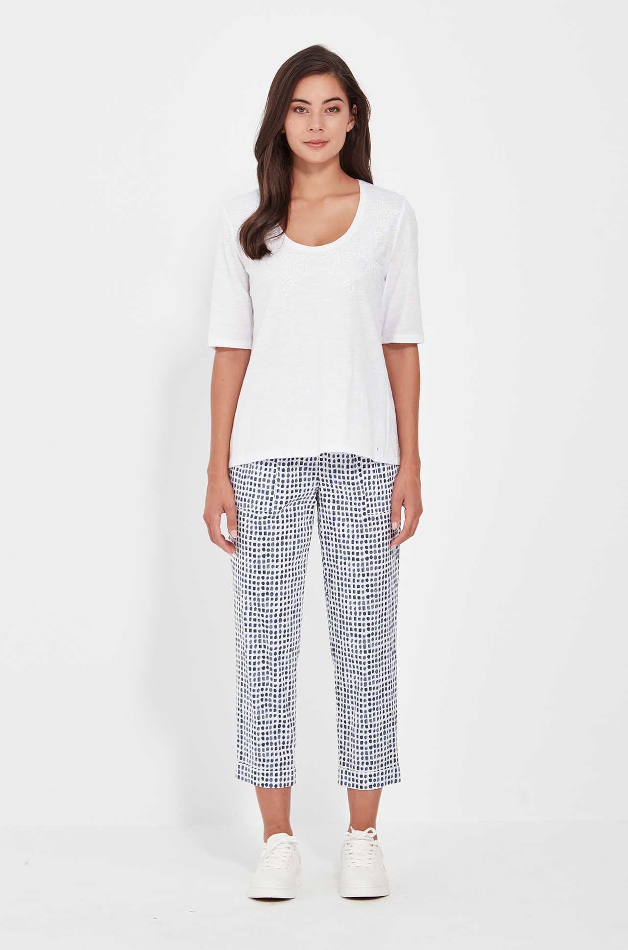 Verge | Acrobat Tile Pant | Denim Print