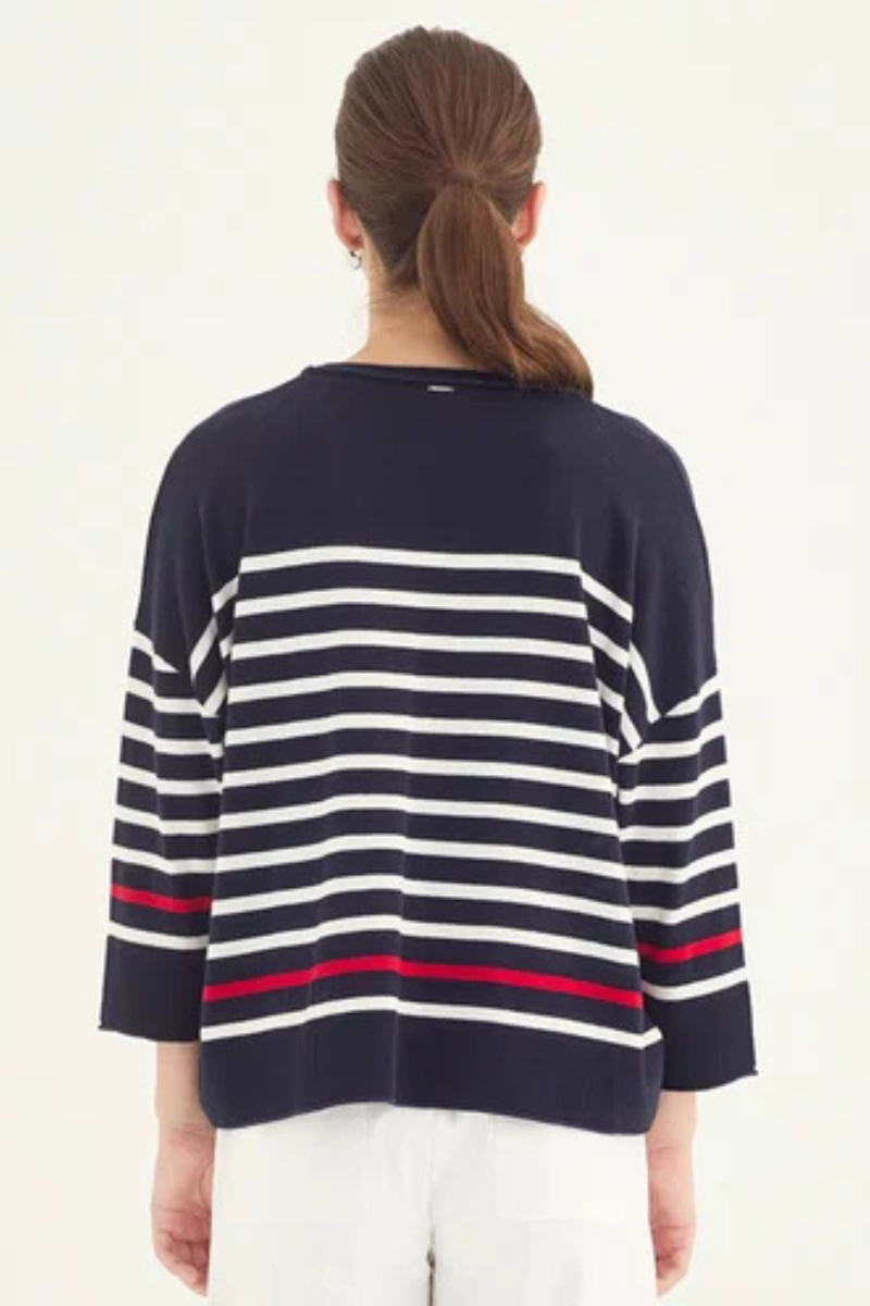 Verge | Gina Sweater | Ink Stripe