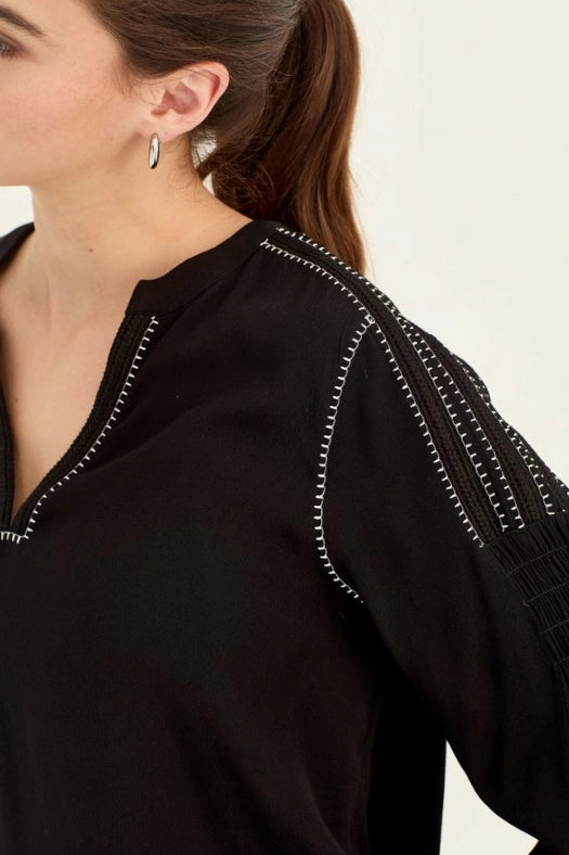 Verge | Myra Blouse | Black