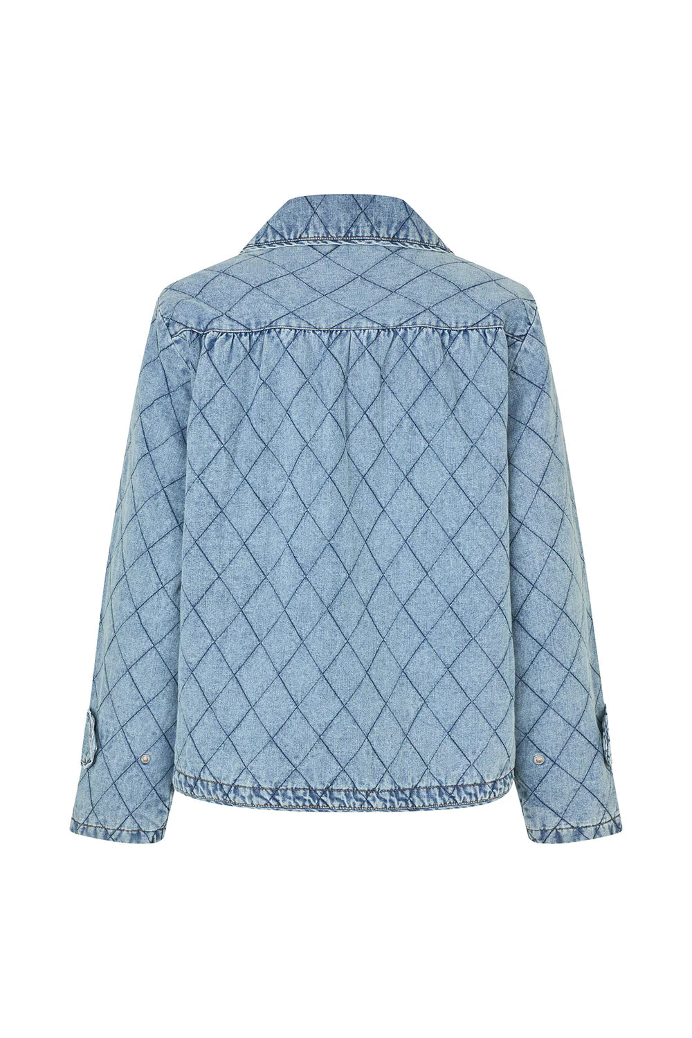 Lolly's Laundry | Viola Quilted Jacket | Washed Denim