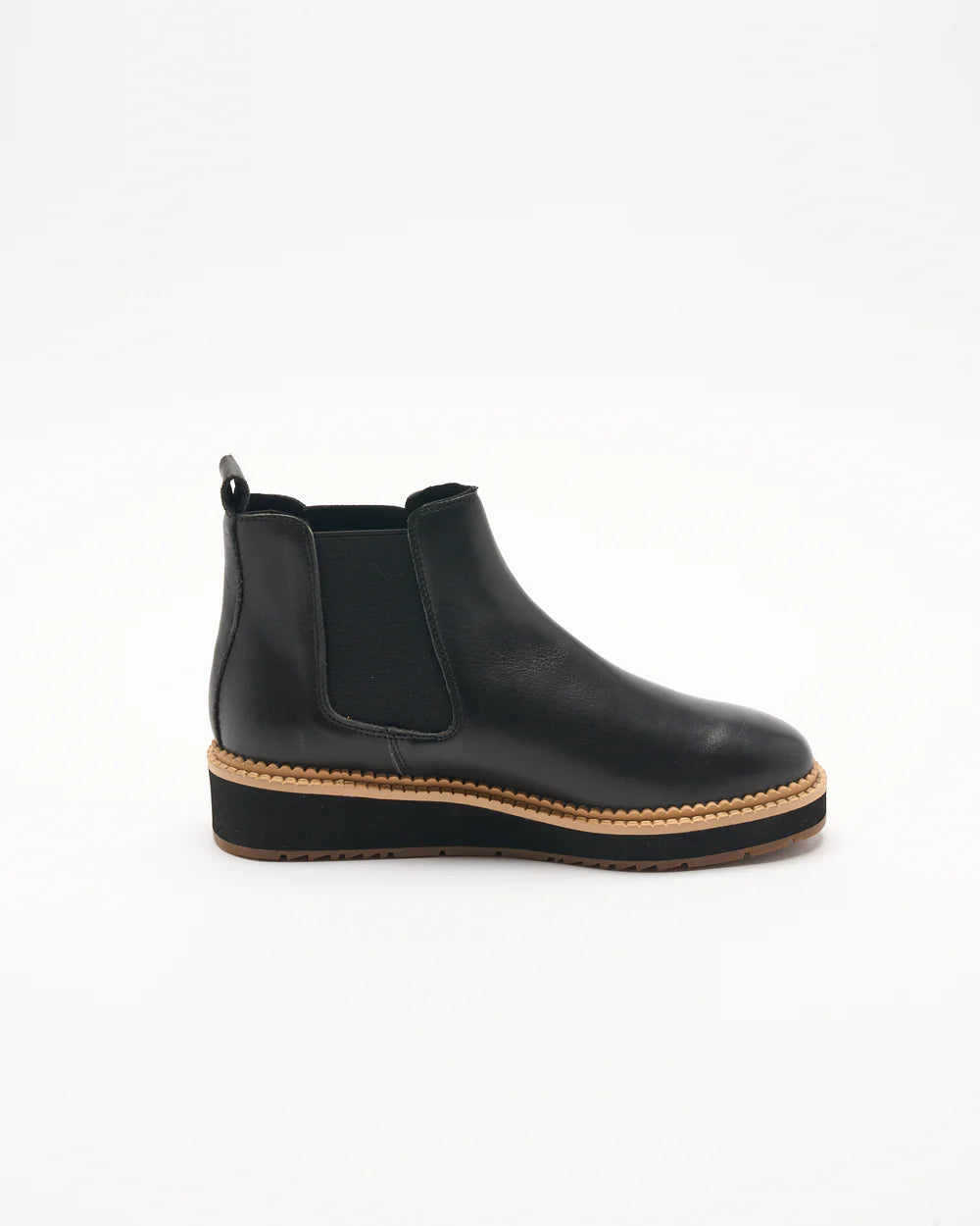 Walnut | Jade Leather Boot | Black Scallop