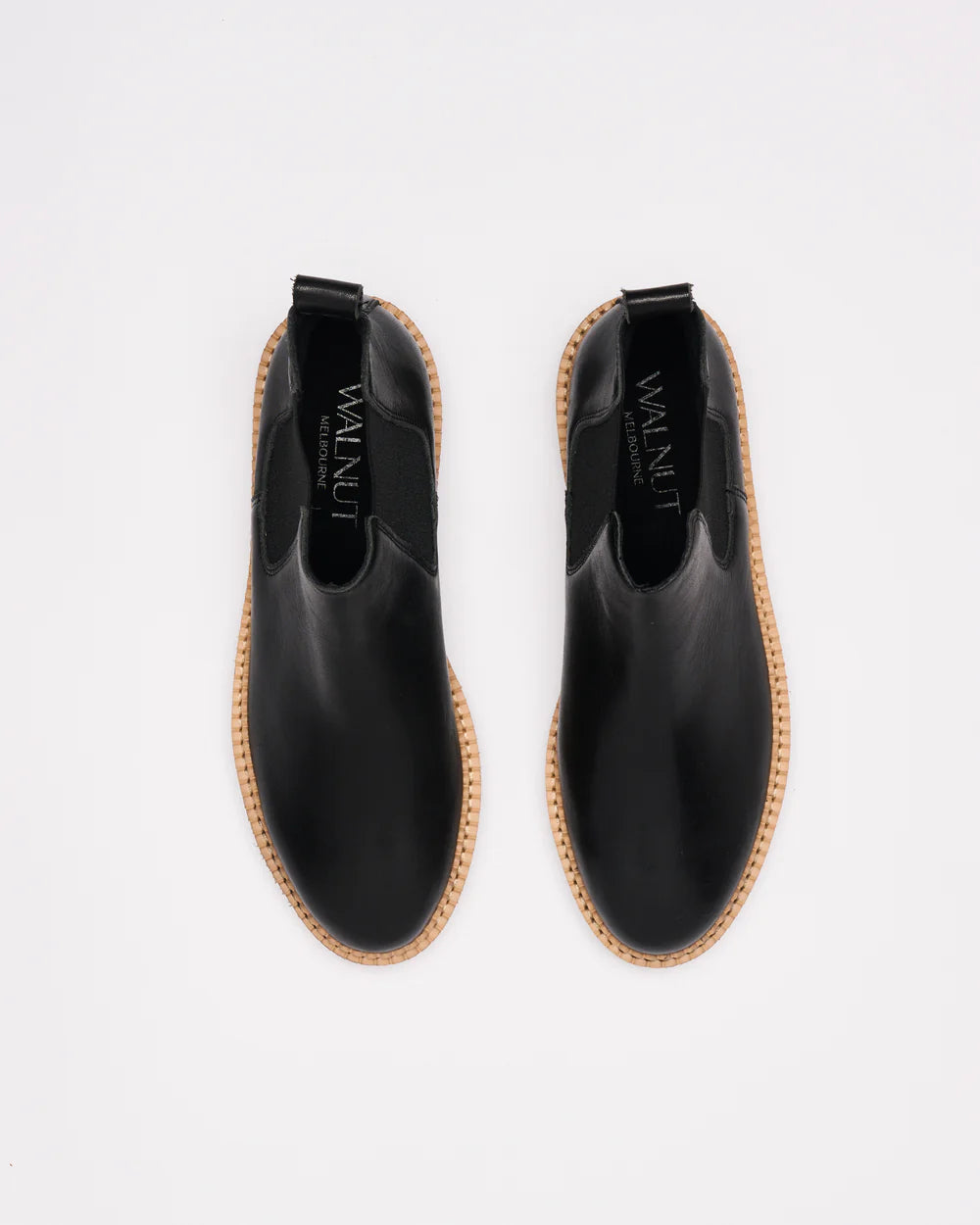 Walnut | Jade Leather Boot | Black Scallop