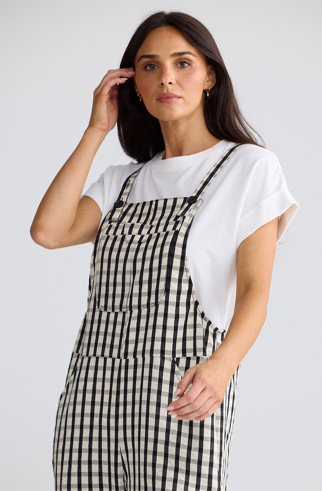 Brave+True | Fiona Overall | Black Gingham