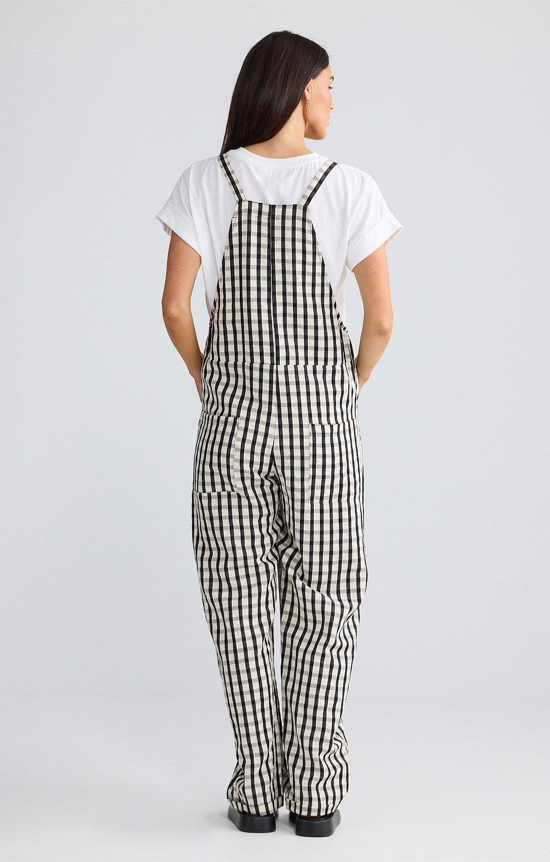 Brave+True | Fiona Overall | Black Gingham