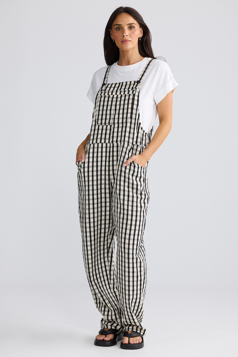 Brave+True | Fiona Overall | Black Gingham