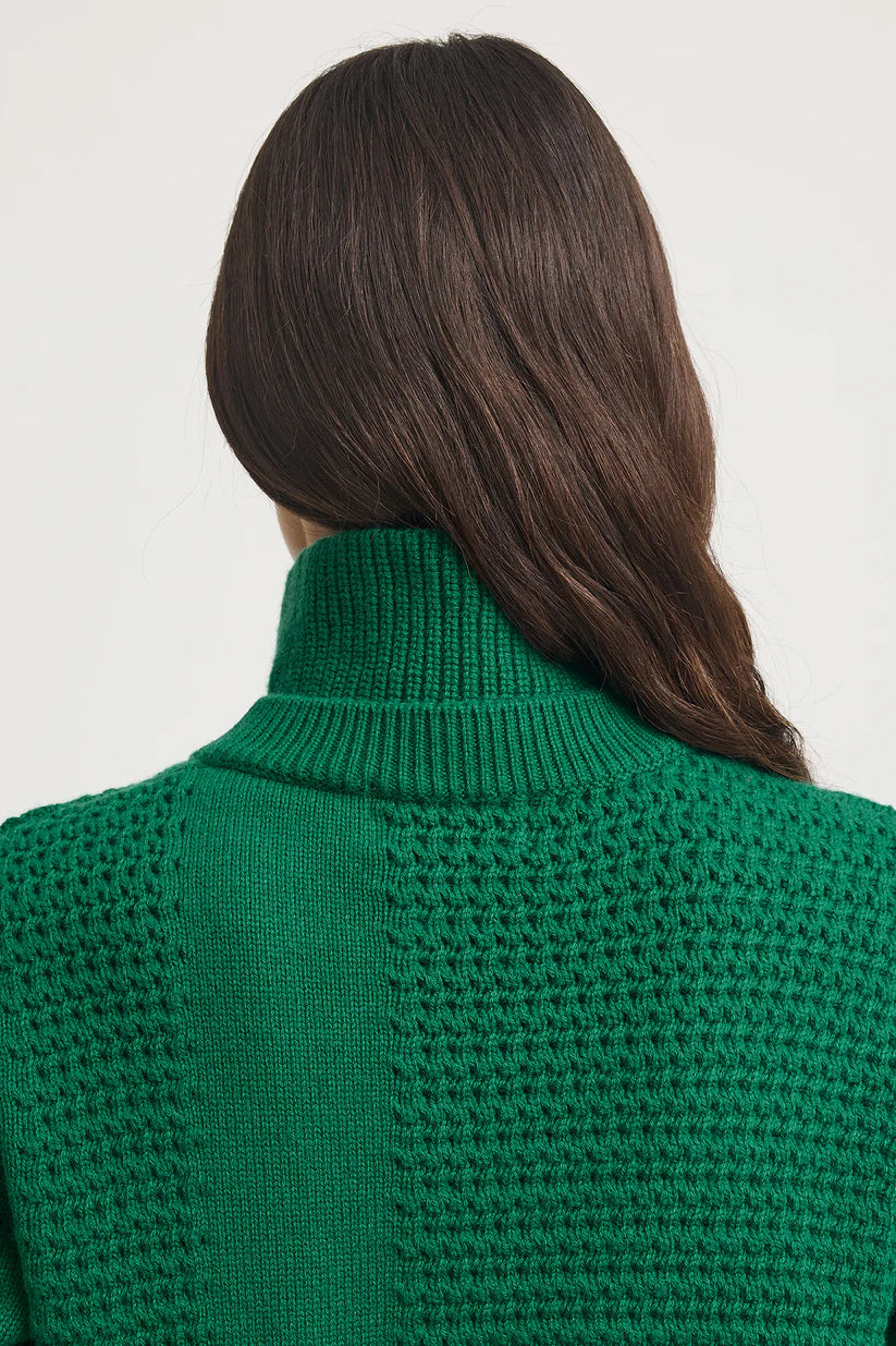 Toorallie | Textured Stitch Funnel | Lush Green