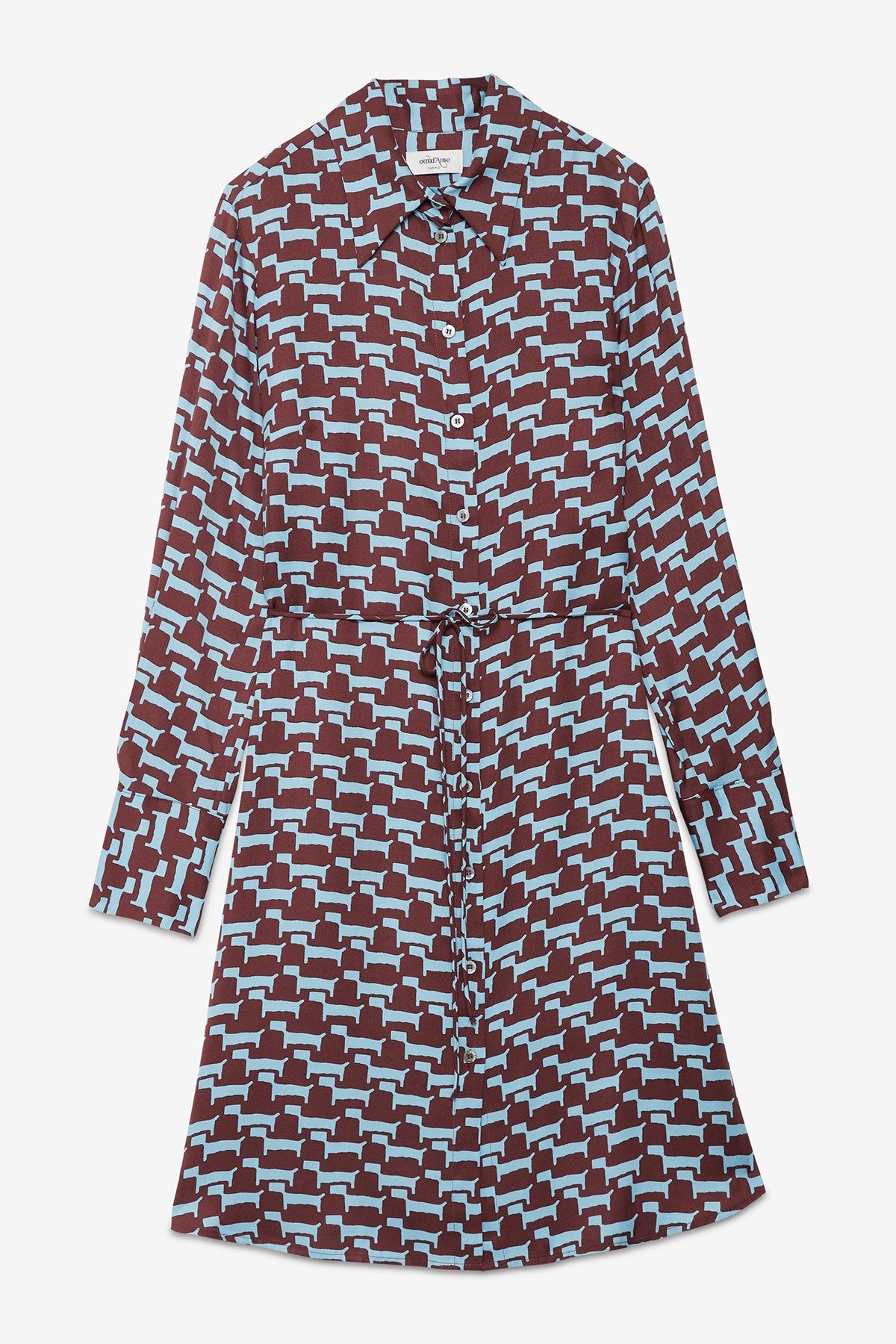 Ottod'Ame | Daschund Shirtmaker Dress | Rouge Noir