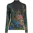 Johnny Was | The Janie Favourite Button Back Mock Neck Top | Magic Garden