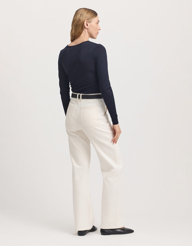 Toorallie | Crew Merino Tee | Navy