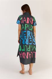 Itami I Sierra Button Through Dress I Navy