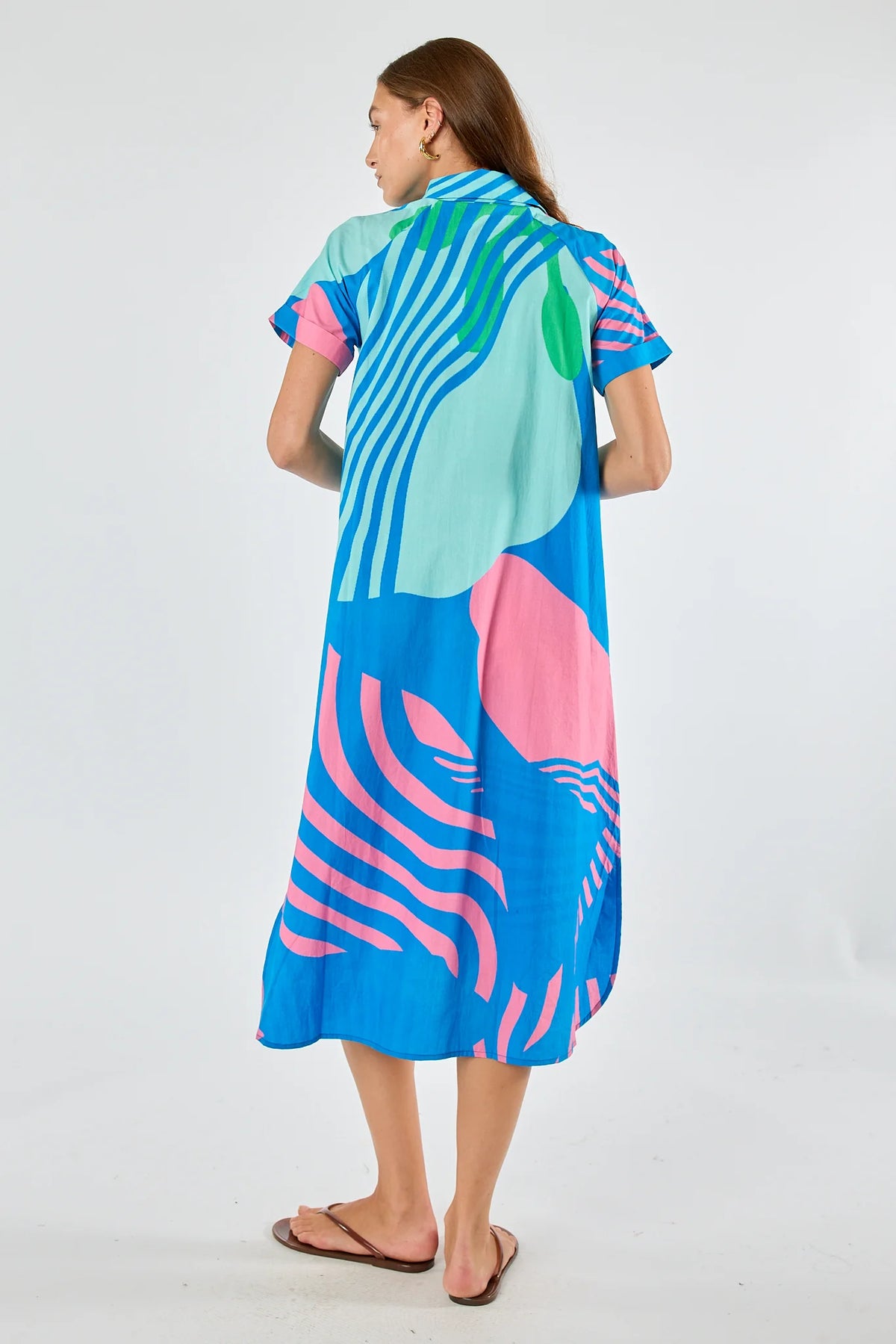 Itami | Papillon Button Dress | Blue