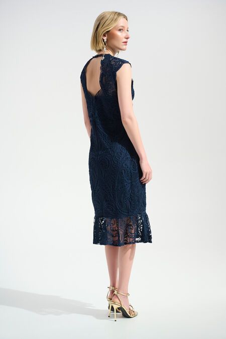 Joseph Ribkoff I Lace Knee Length Dress I Navy