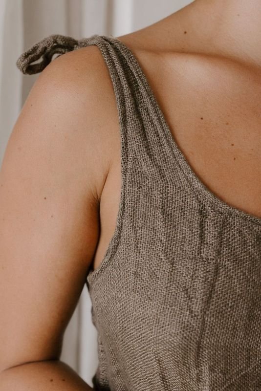 Georgie A | Jumpsuit with Shoulder Tie | Earth