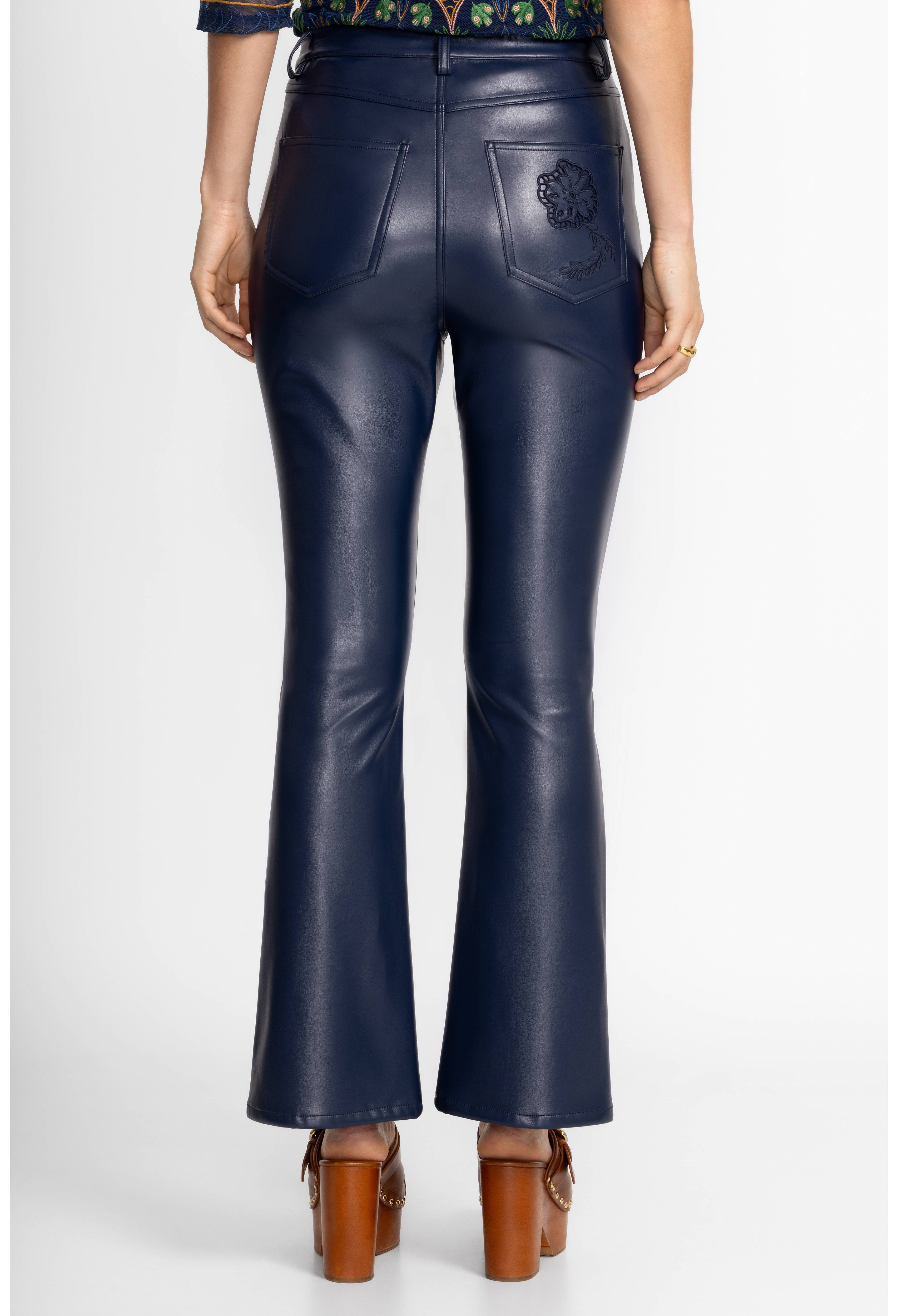 Johnny Was | Slit Flare Vegan Leather Pant | Addy