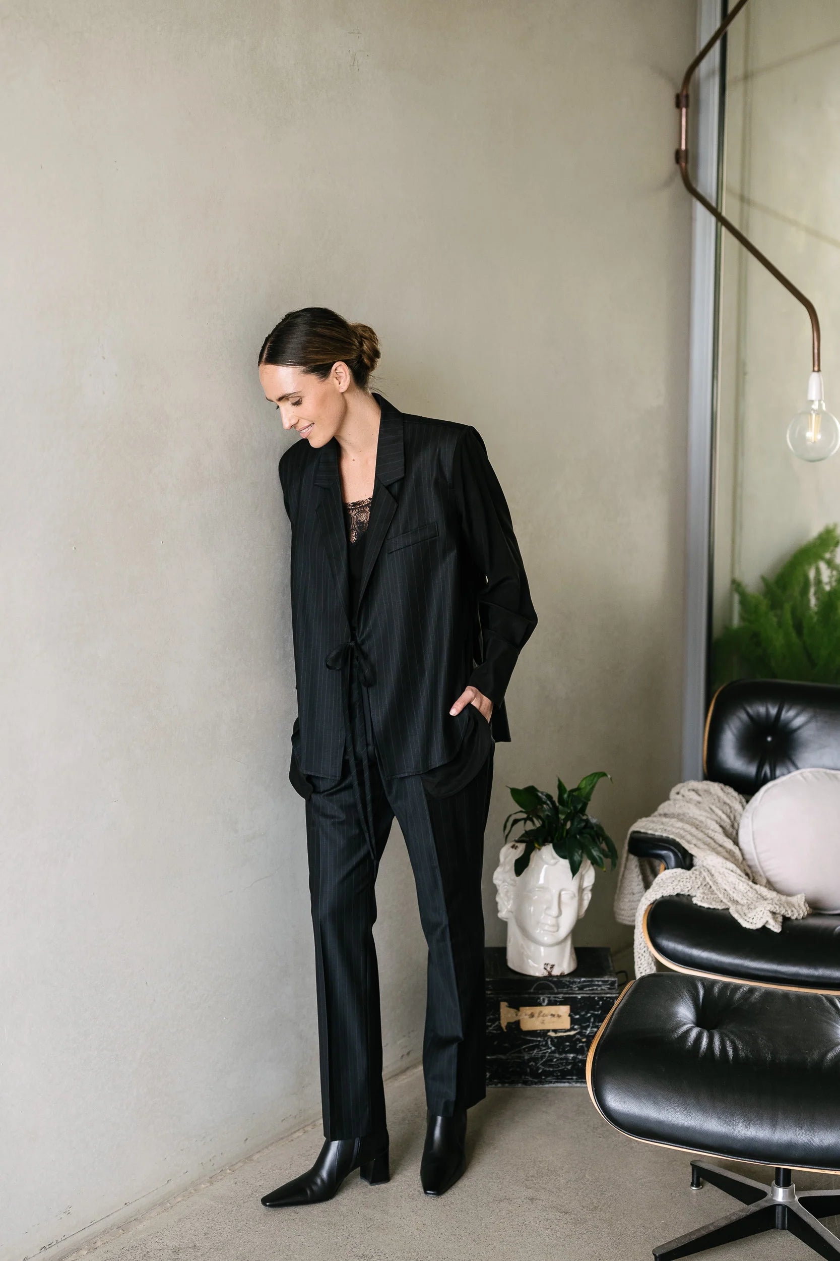 Maud Dainty | Hopscotch Shacket | Black Stripe