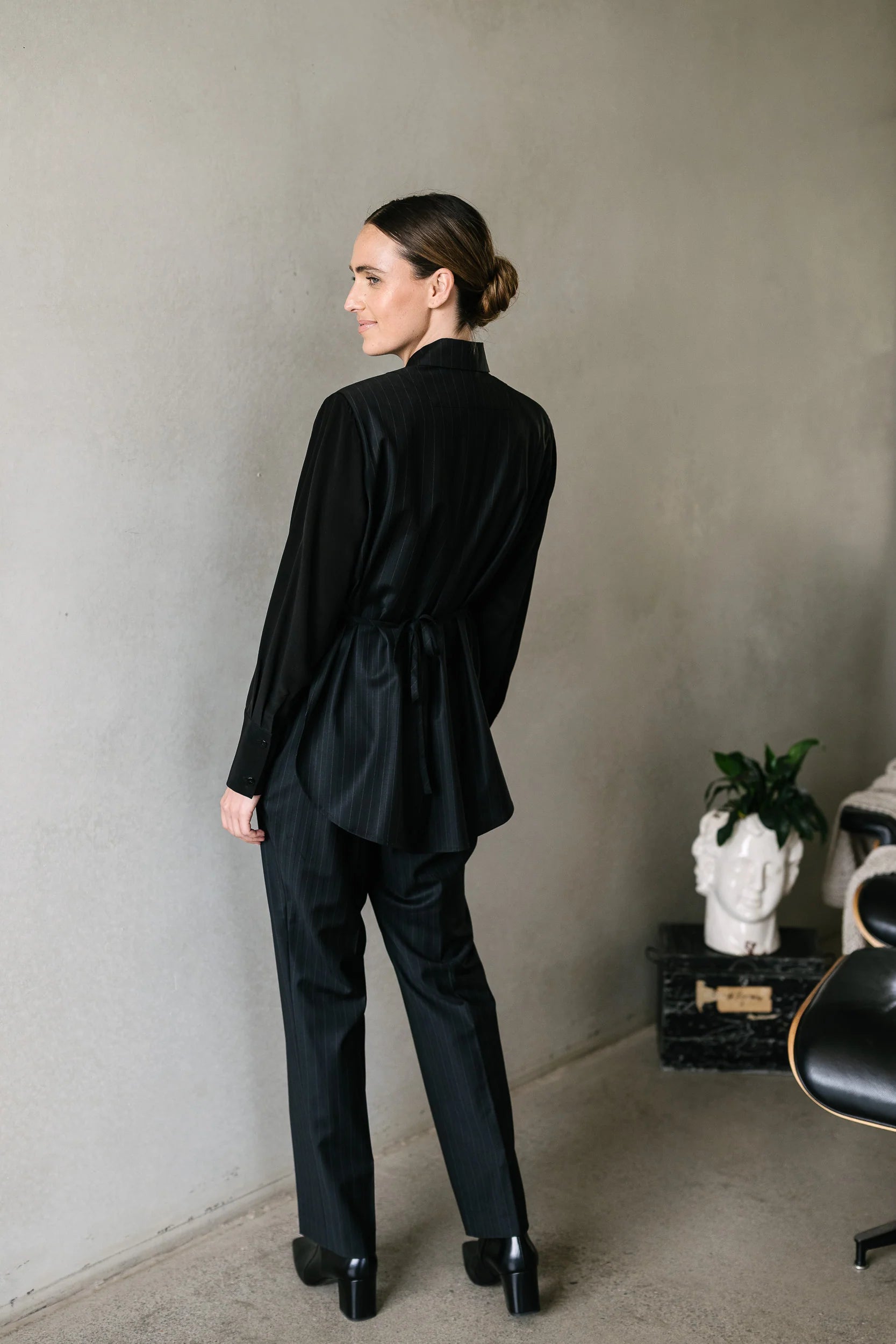 Maud Dainty | Hopscotch Shacket | Black Stripe