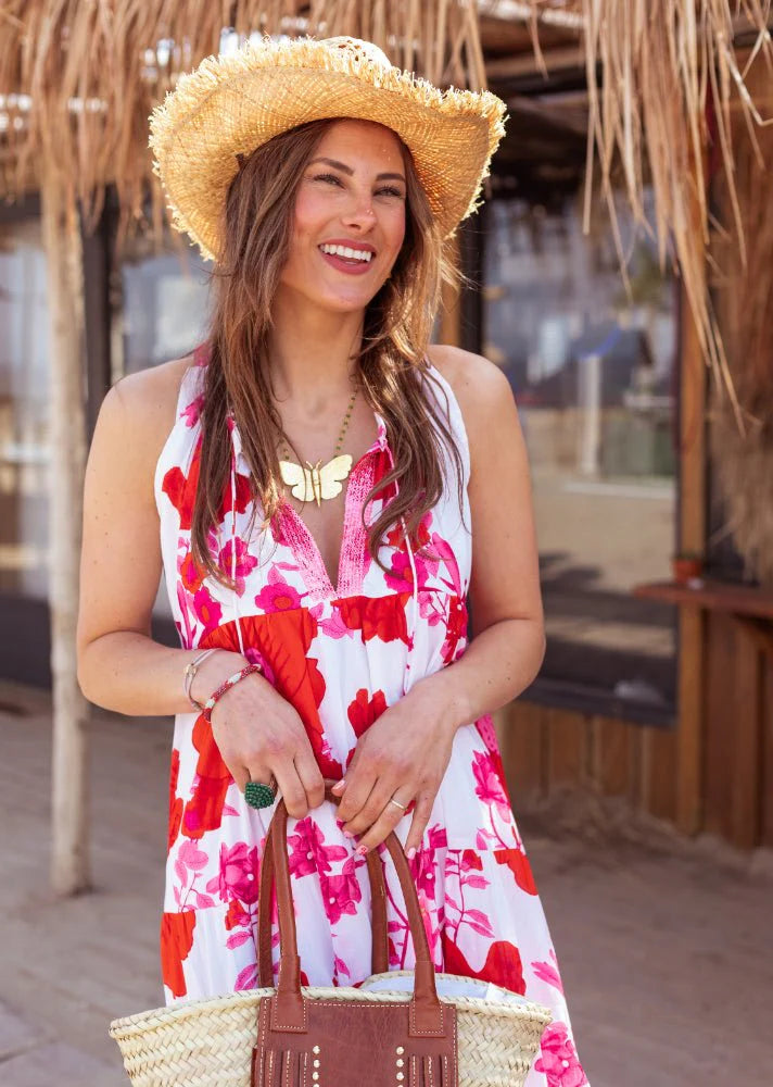 Place du Soleil | Flower Dress | White/Multi