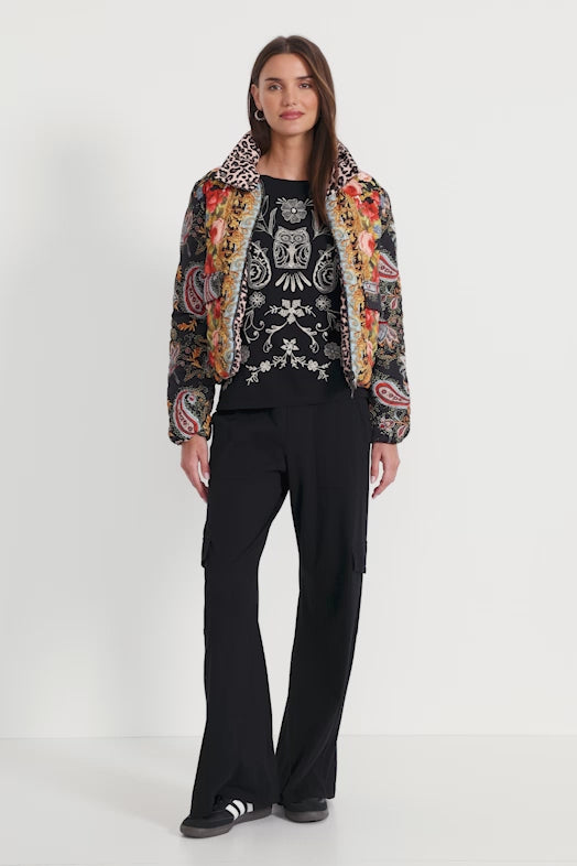 Johnny Was | Diamond Quilted Cropped Reversible Puffer Jacket | Leto