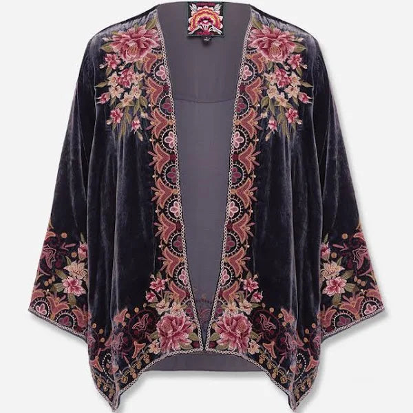 Johnny Was | Exclusive Joanna Velvet Bolero | Deep Purple