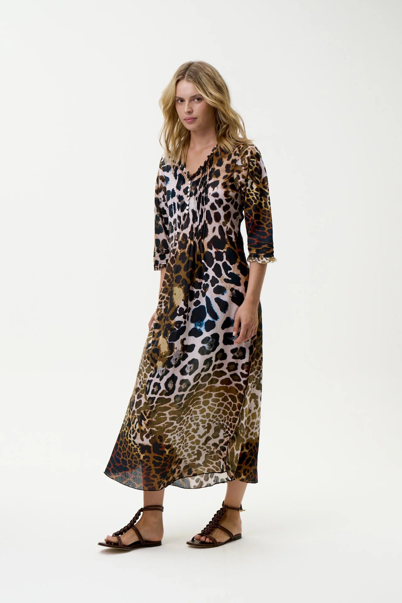 One Season | Long Poppy Dresses | Leopard
