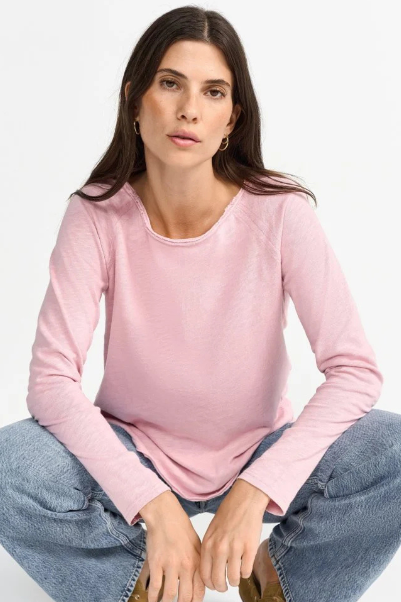 Rich & Royal | Organic Jersey Long Sleeve Tee | Rosewater