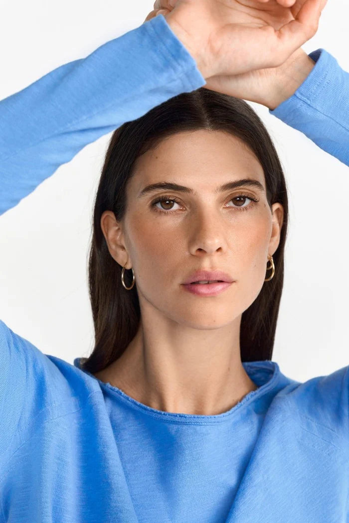 Rich & Royal | Organic Jersey Long Sleeve Tee | Blue Belle