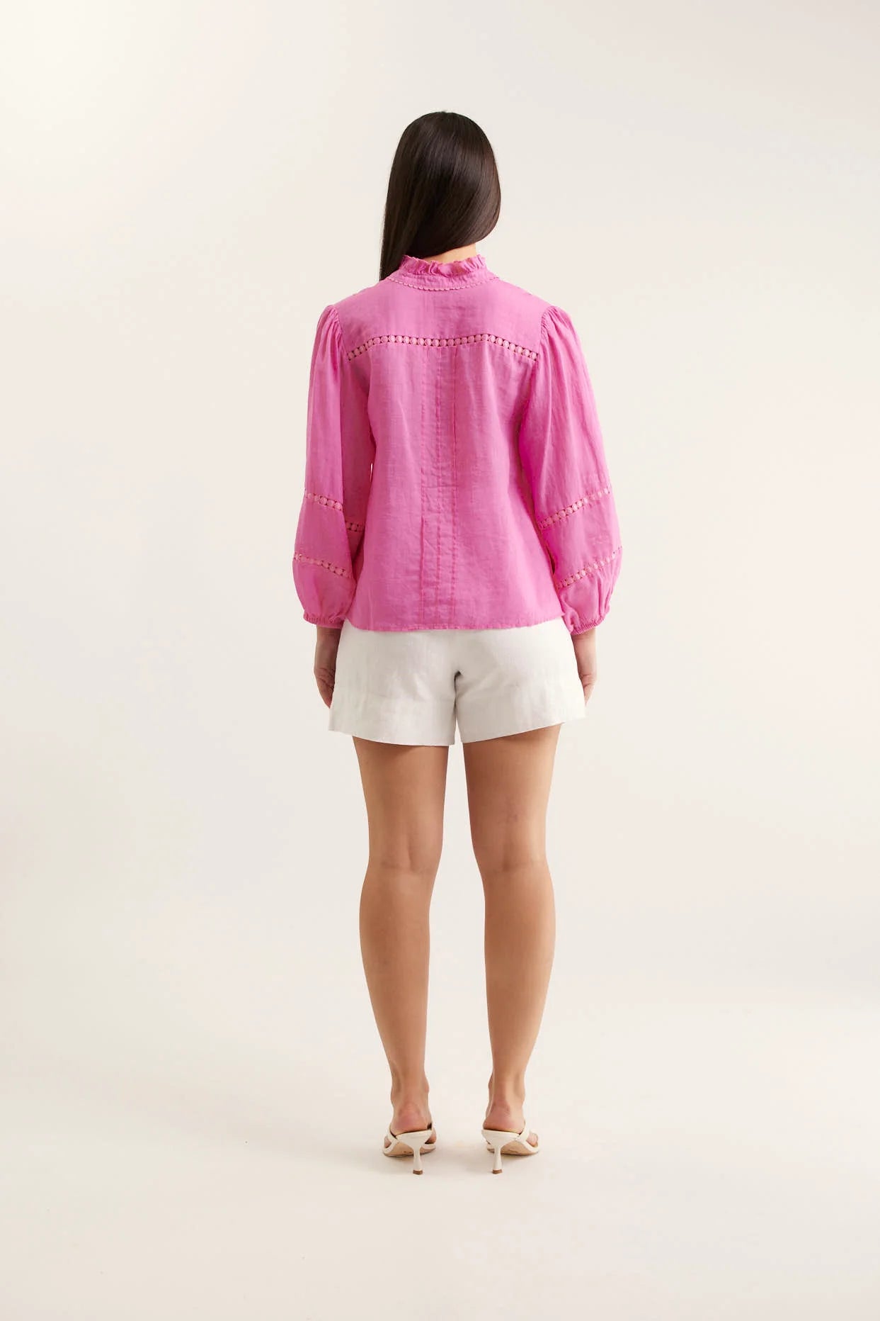 Alessandra | Paris Blouse in Ramie | Lipstick
