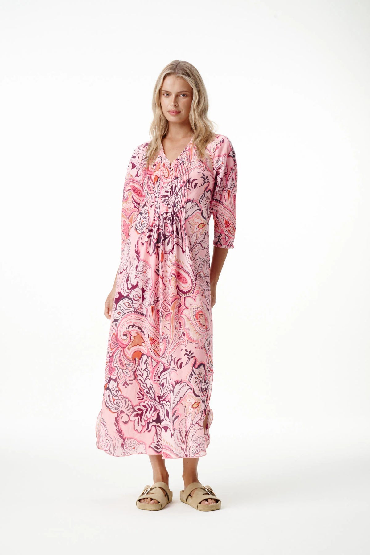 One Season | Long Poppy Dress | Rosewater Paisley