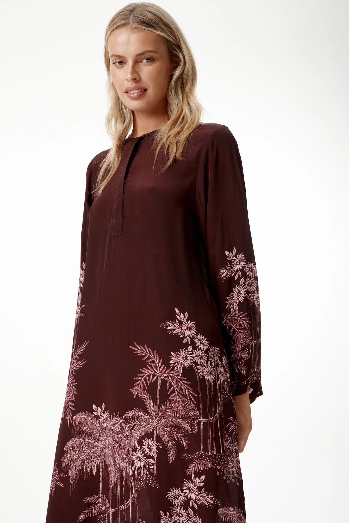 One Season | Sienna Viscose-Crepe Dress | Sangeria Palm