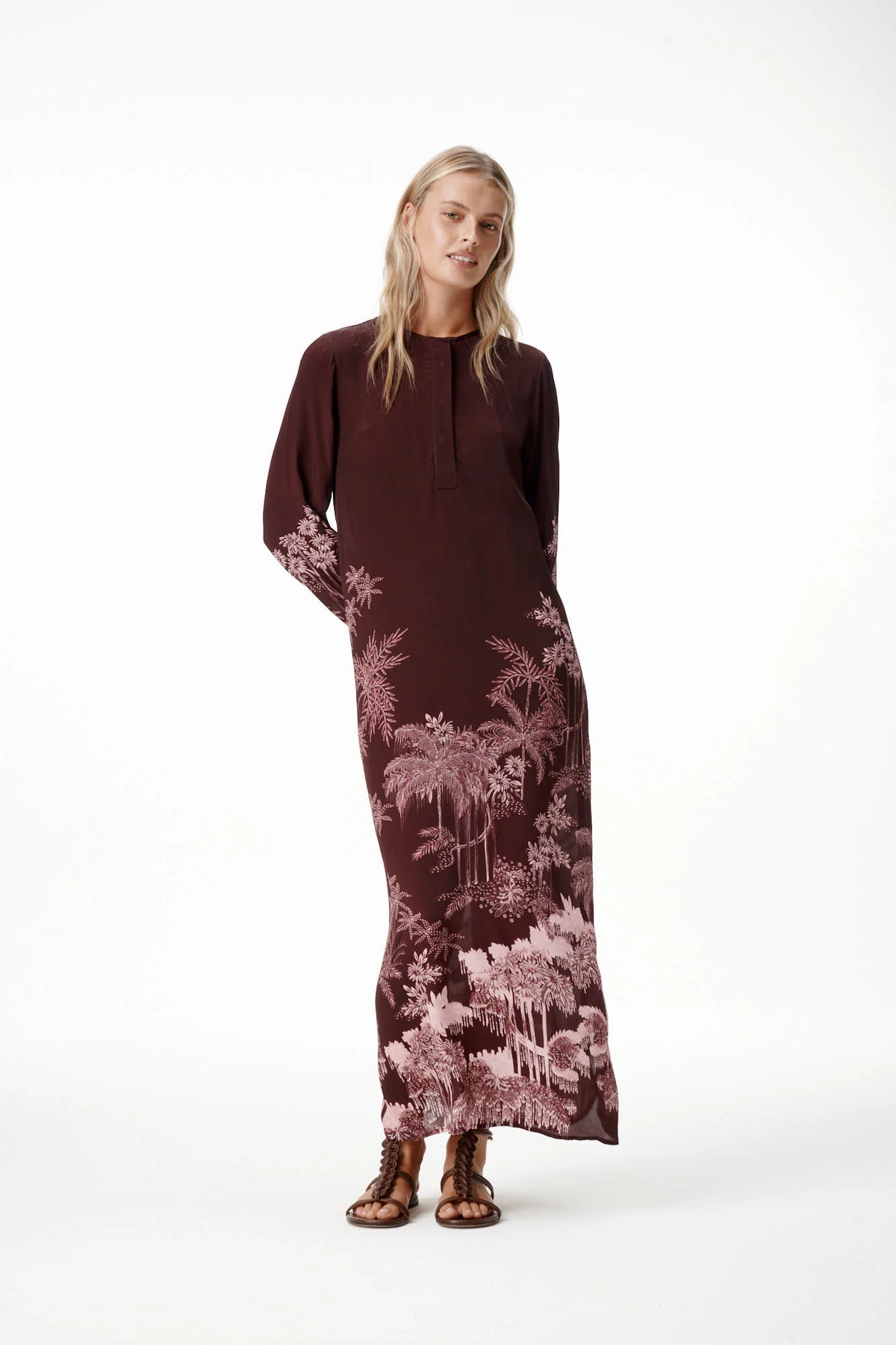 One Season | Sienna Viscose-Crepe Dress | Sangeria Palm