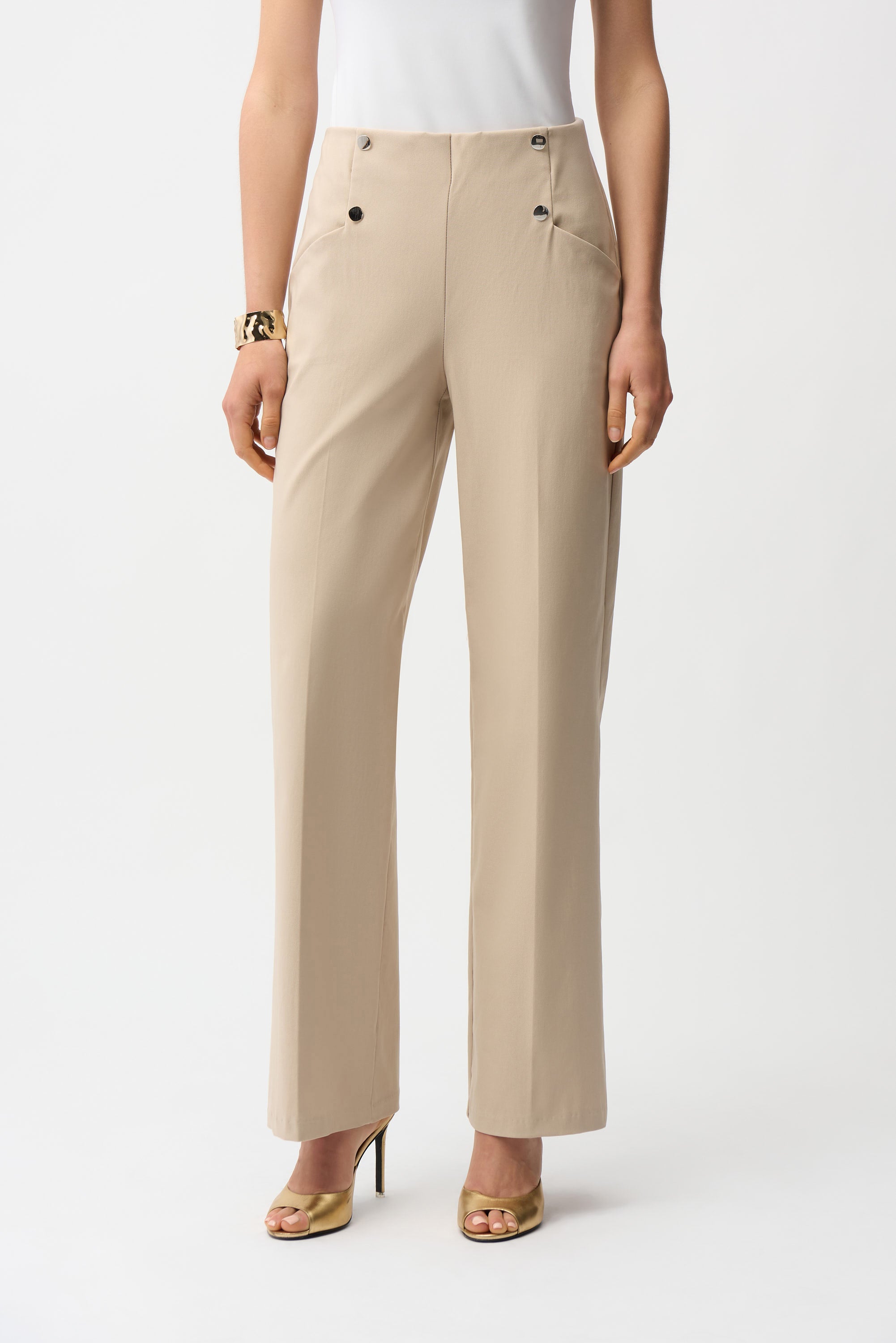 Joseph Ribkoff | Wide Leg Pull On Pants | Parchment