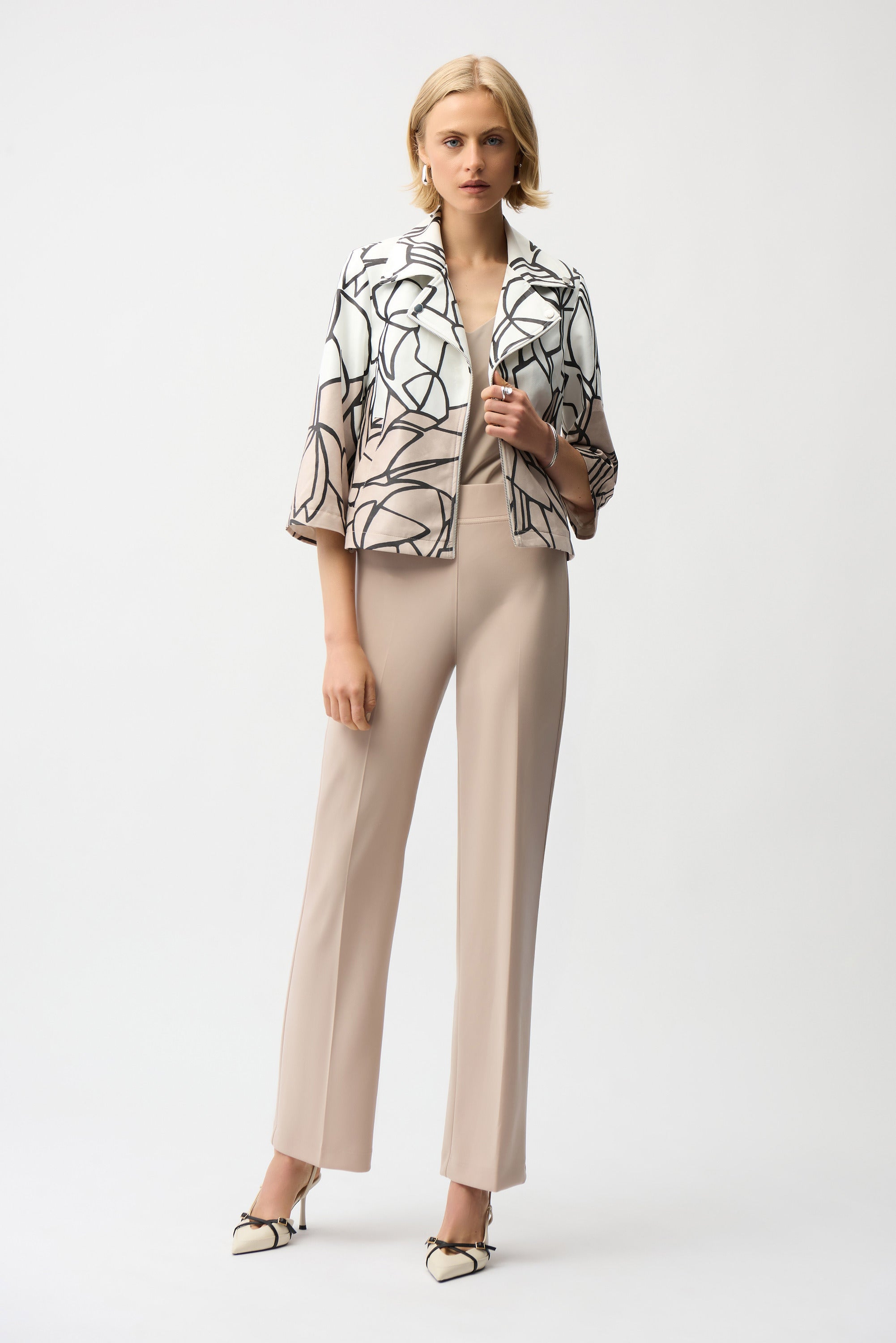 Joseph Ribkoff | Swing Jacket | Vanilla/Abstract