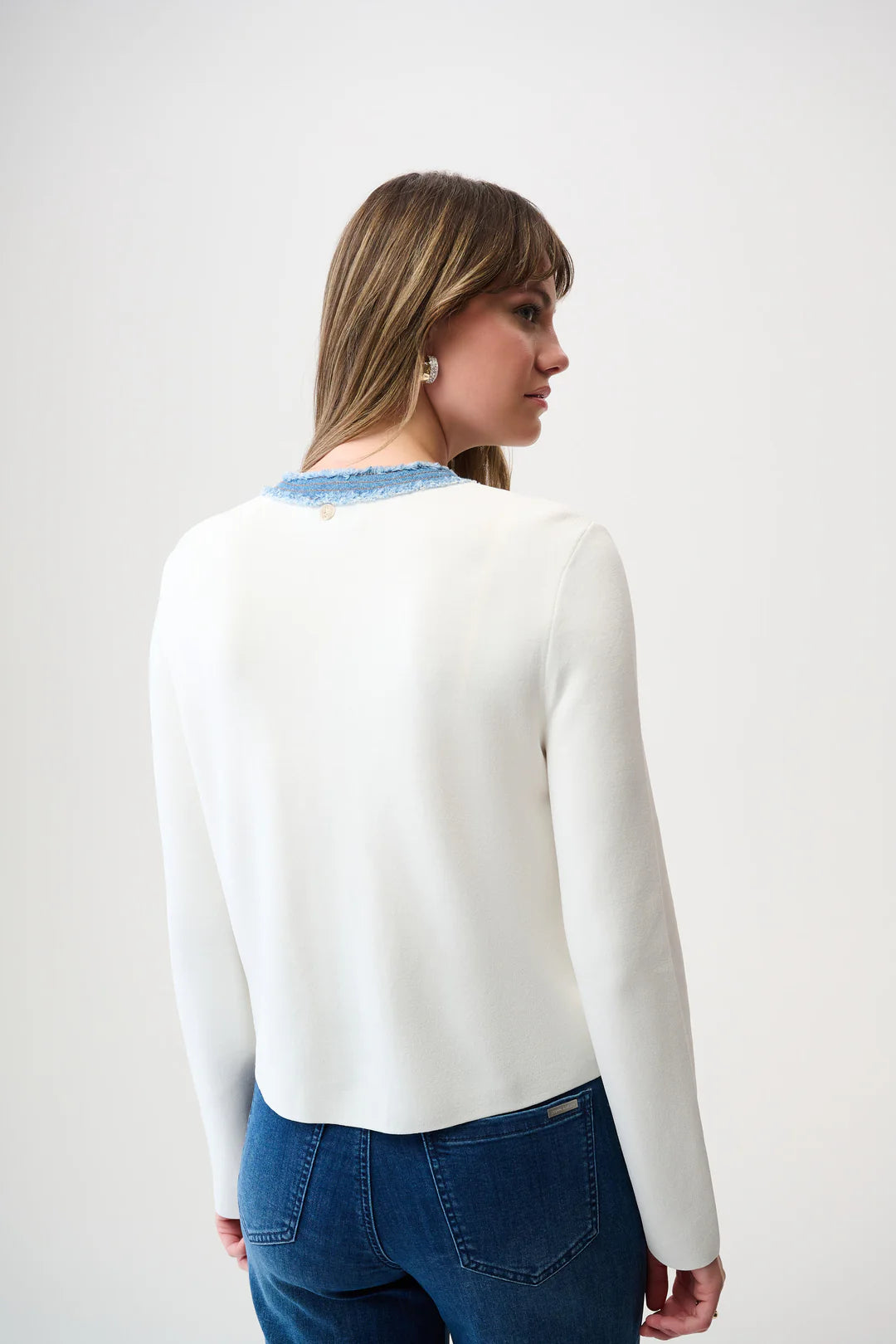 Joseph Ribkoff | Milano Stitch Jacket with Denim Trim